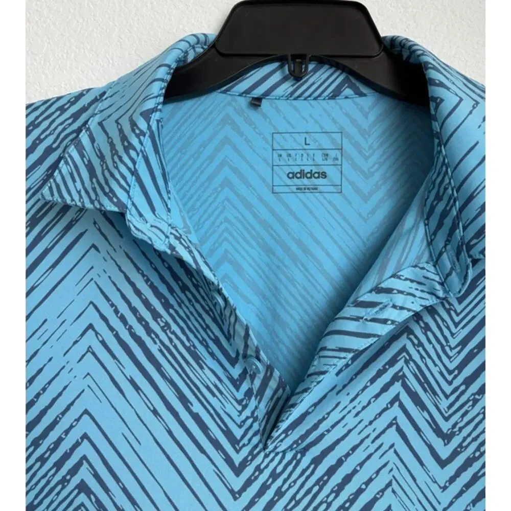NWOT Adidas Men's Ultimate365 Allover Print Golf Performance Polo Shirt Size L